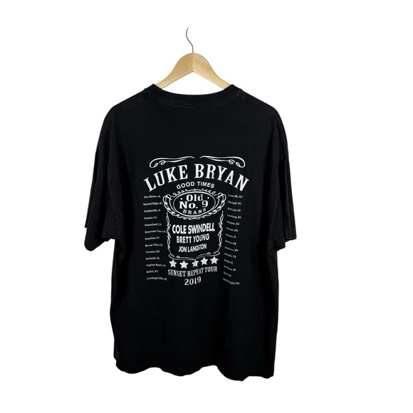 AUTHENTIC Luke Bryan Sunset Repeat Crewneck Tee in Black Multi Size 2XL - Picture 4 of 7